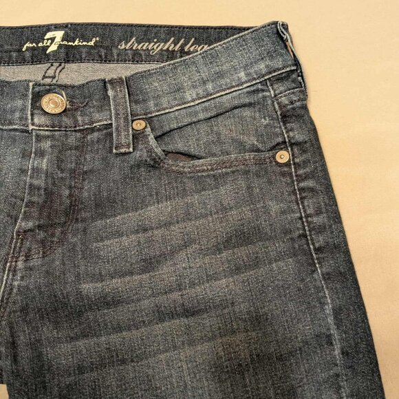 Free for All Mankind Jeans Womens 26 Dark Faded Wash 5 Pocket Pullon Denim - Picture 5 of 16